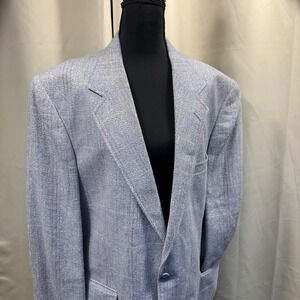 Hardwick Clothes Blazer Mens 40 Blue Glen Plaid Two Button Sport Coat Excellent